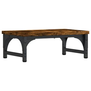 vidaXL Soporte de pantalla madera ingenier&iacute;a roble ahumado 37x23x14 cm