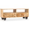 vidaXL Mueble de TV de madera maciza de mango 120x30x48 cm