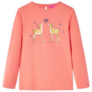 Camiseta infantil de manga larga coral 104