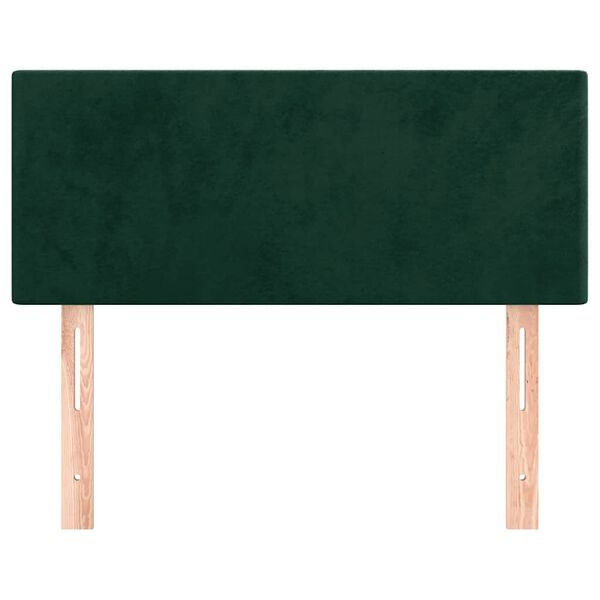 vidaXL Cabecero de terciopelo verde oscuro 100x5x78/88 cm