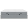 vidaXL Estructura de cama otomana colchones tela gris claro 160x200cm