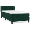 vidaXL Cama box spring con colch&oacute;n terciopelo verde oscuro 100x200 cm