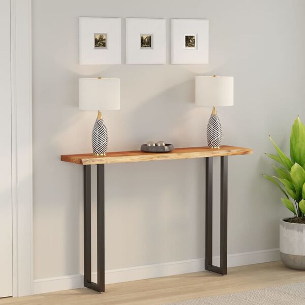 vidaXL Tablero rectangular madera de acacia borde vivo 180x30x2,5 cm