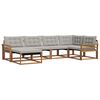 vidaXL Conjunto de sof&aacute;s de exterior 6 pcs Gris Natural y Claro