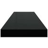 vidaXL Estantes flotantes de pared 2 uds MDF negro 80x23,5x3,8 cm