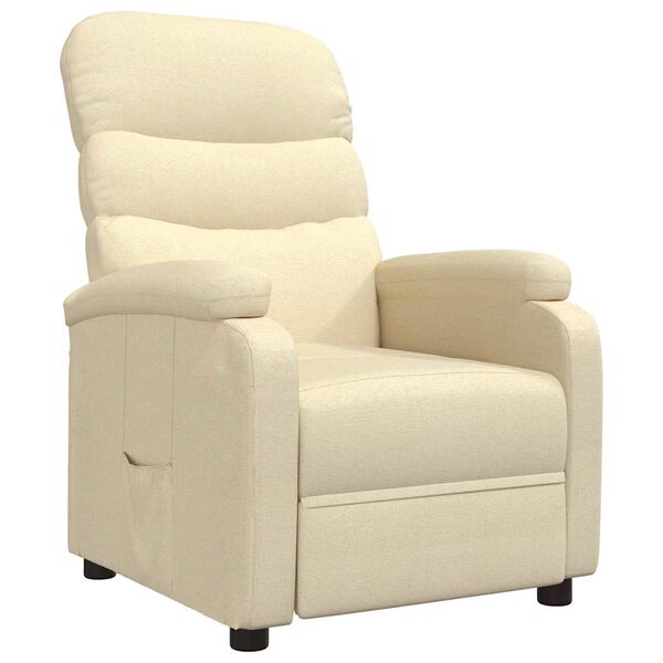 vidaXL Sill&oacute;n reclinable de tela crema