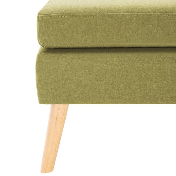 vidaXL Reposapiés de tela verde