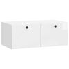 vidaXL Mueble de TV de pared 78,5 x 41 x 30 cm Blanco Brillante