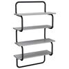 vidaXL Estante de pared de 4 niveles Sonoma gris 80 x 24,5 x 104 cm