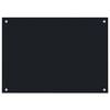 vidaXL Protección salpicaduras cocina vidrio templado negro 70x50 cm