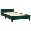 vidaXL Estructura de cama sin colch&oacute;n terciopelo verde oscuro 80x200cm