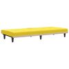 vidaXL Sof&aacute; cama con portavasos tela amarillo claro