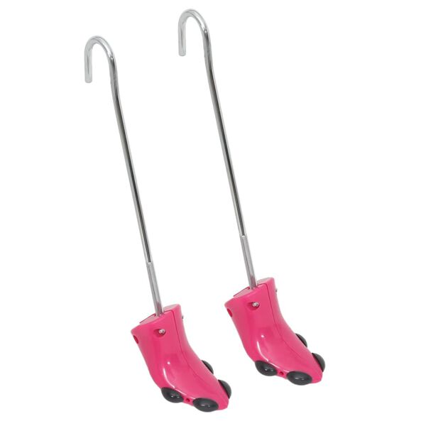 vidaXL Ensanchadores de botas con horma pl&aacute;stico rosa EU 34-40