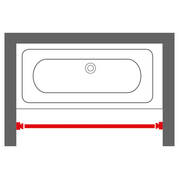 Sealskin Barra telescópica para cortina de ducha blanca 255 cm