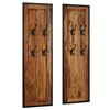 vidaXL Percheros 2 unidades de madera maciza de acacia