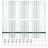 vidaXL Postes de cerca Manual 22 pcs Verde 180 cm Acero