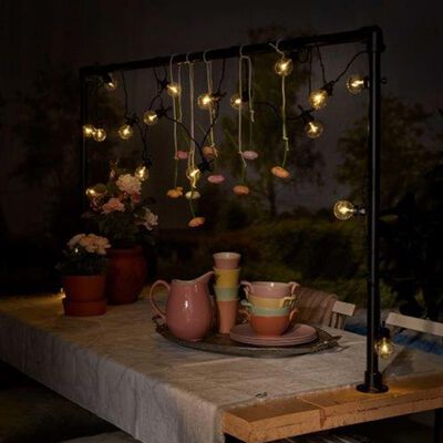Luxform Juego de luces de fiesta para jardín con 20 LED Fiji
