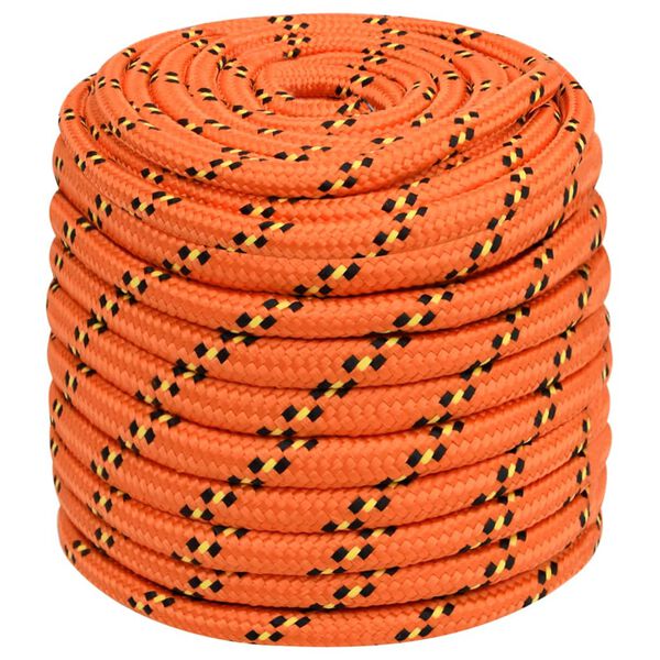 vidaXL Cuerda de barco polipropileno naranja 16 mm 250 m