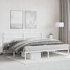 vidaXL Estructura cama sin colch&oacute;n con cabecero metal blanco 180x200cm