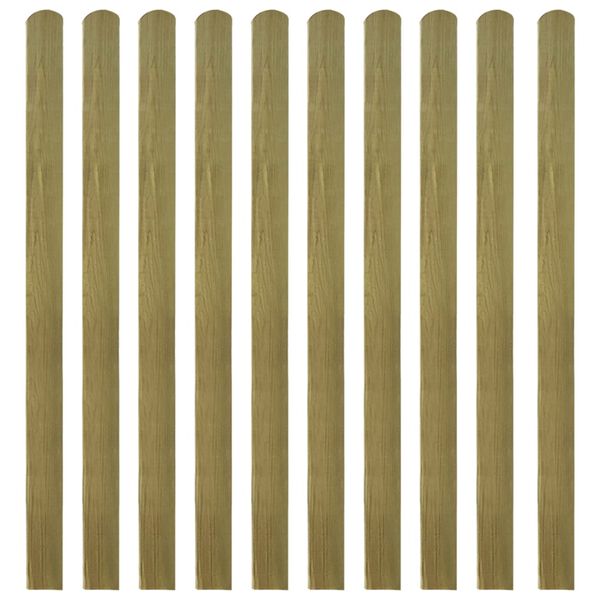 vidaXL Valla de jard&iacute;n de listones 10 piezas madera 140 cm