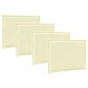 vidaXL Cojines para asiento 4 uds. Poli&eacute;ster Crema 47 x 36 x 2 cm