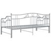 vidaXL Estructura sofá cama extraíble sin colchón metal gris 90x200 cm