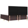 vidaXL Cama tipo Box Spring Marr&oacute;n oscuro 200 x 200 cm tela