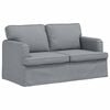 vidaXL Sof&aacute; 2 pcs Gris Claro