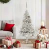 vidaXL &Aacute;rbol de Navidad Artificial Preiluminado Plateado 150 cm PET