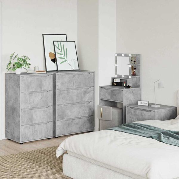 vidaXL Armarios de Almacenamiento 2 pcs Gris Concreto 60 x 48 x 105 cm