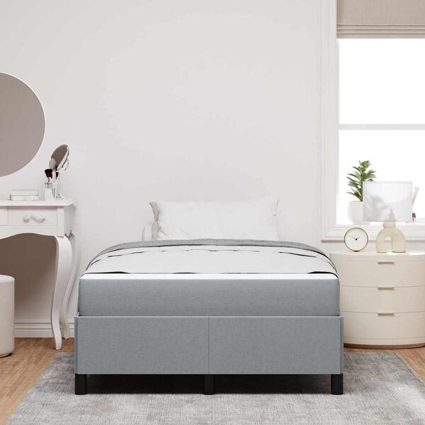vidaXL Cama tipo Box Spring Gris Claro 120 x 190 cm tela