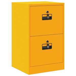 vidaXL Mueble archivador con caj&oacute;n Amarillo Mostaza 44 x 50 x 106.5 cm