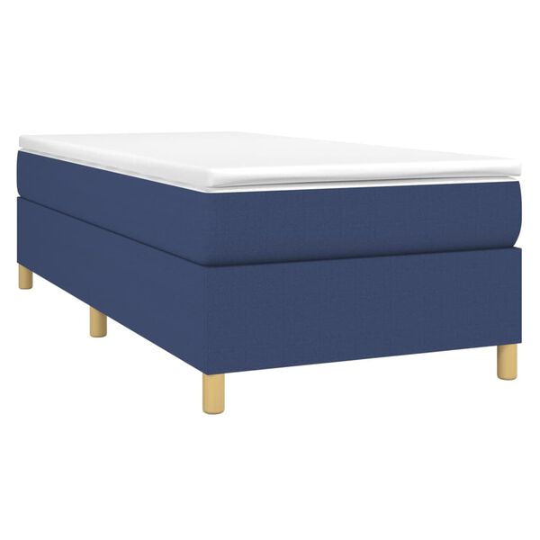 vidaXL Estructura de cama con somier tela azul 90x200 cm