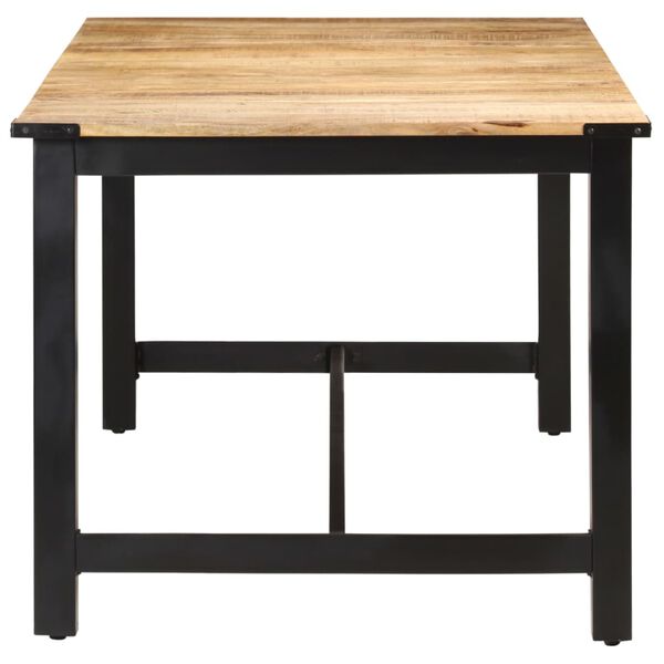 vidaXL Mesa de comedor de madera maciza de mango rugosa 180x90x76 cm