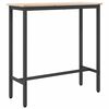 vidaXL Mesa Natural 100 x 40 x 101 cm Madera Ingenierizada y Acero