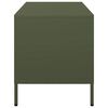 vidaXL Mueble TV acero laminado en fr&iacute;o verde oliva 101,5x39x43,5 cm