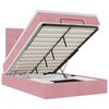 vidaXL Estructura cama otomana colchones terciopelo rosa 120x190 cm