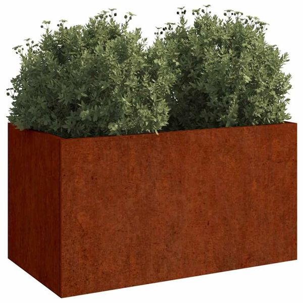 vidaXL Jardinera de acero corten 62x30x29 cm