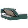 vidaXL Cama de almacenamiento LED con colch&oacute;n Verde oscuro