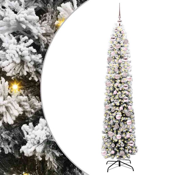 vidaXL Árbol de Navidad artificial Verde 180 cm PVC, Acero y Plástico