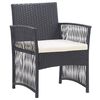 vidaXL Sillones de jard&iacute;n con cojines 2 unidades rat&aacute;n sint&eacute;tico negro