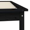 vidaXL Estructura cama individual madera maciza pino negra 90x190 cm