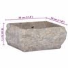 vidaXL Lavabo gris m&aacute;rmol 30x30x13 cm