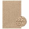 vidaXL Alfombra ZIZUR apariencia de yute interior y exterior 140x200cm