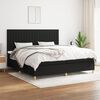 vidaXL Cama box spring con colch&oacute;n tela negro 200x200 cm