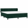 vidaXL Cama box spring con colch&oacute;n terciopelo verde oscuro 180x200 cm