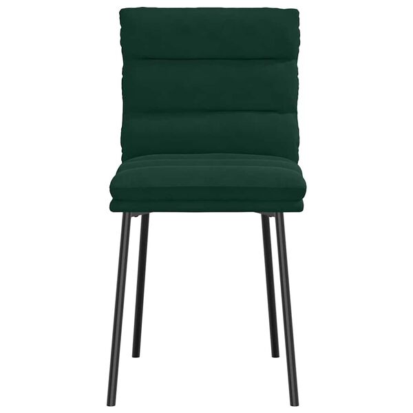 vidaXL Sillas de comedor 4 unidades terciopelo verde oscuro