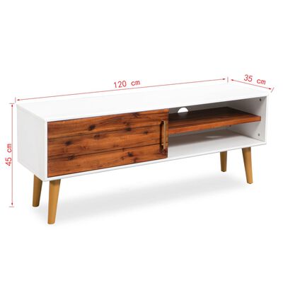 vidaXL Mueble para TV de madera maciza de acacia 120x35x45 cm