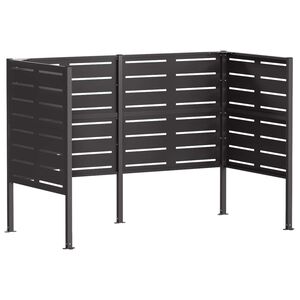 vidaXL Pantalla para contenedor de basura 167 x 85 x 113 cm Acero
