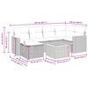 vidaXL Set sof&aacute;s de jard&iacute;n 7 piezas y cojines rat&aacute;n sint&eacute;tico beige